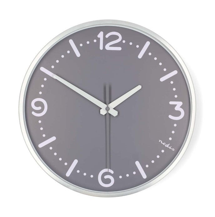 CLWA3226SS RELOJ DE PARED CIRCULAR ø30cm ALUMINIO NEDIS