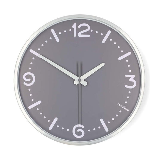 CLWA3226SS RELOJ DE PARED CIRCULAR ø30cm ALUMINIO NEDIS