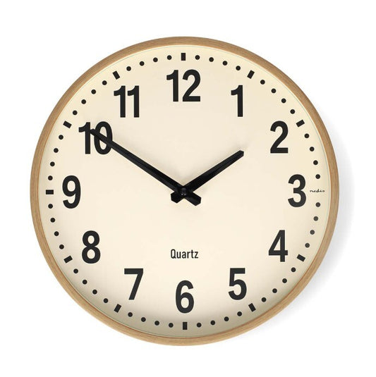 CLWA2226WD RELOJ DE PARED CIRCULAR ø30cm MADERA NEDIS