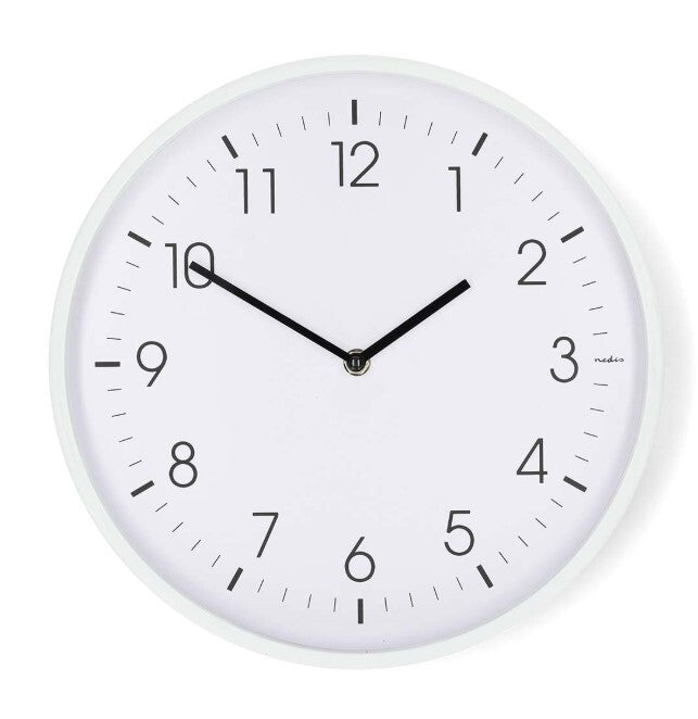 CLWA1226WT RELOJ DE PARED CIRCULAR ø30cm BLANCO NEDIS