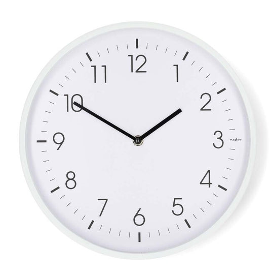 CLWA1226WT RELOJ DE PARED CIRCULAR ø30cm BLANCO NEDIS