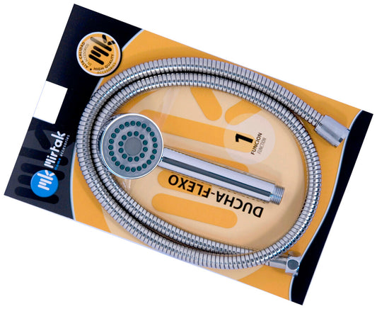 B-17034 KIT DUCHA TER MANGO + FLEXO PVC CROMO MIRT