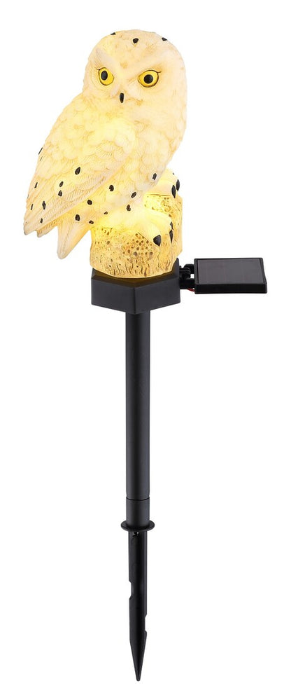 Lámpara Solar Estaca Búho Negro 3000K IP44 8h Globo Lighting