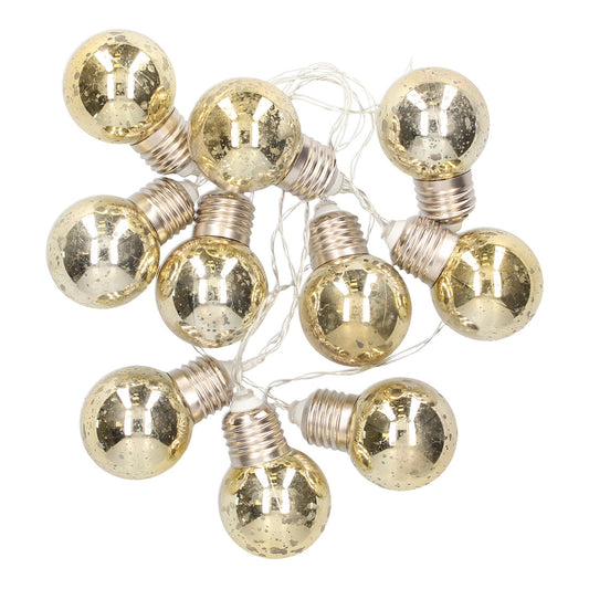 204805020 GUIRNALDA LED DE BOMBILLAS DORADAS 1,35M LUZ CÁLIDA GSC