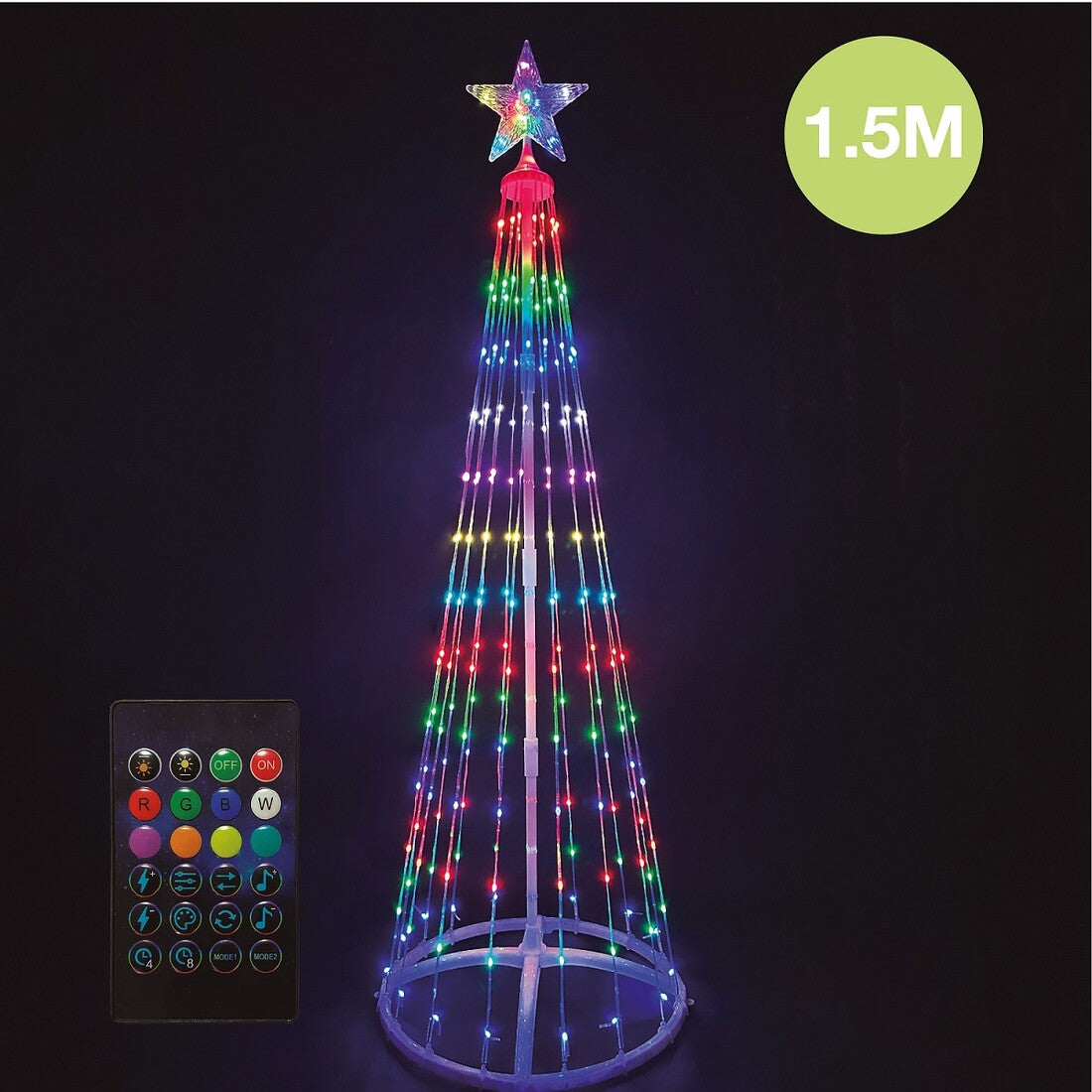 204690083 ARBOL LED 150cm USB + MANDO 32 FUNCIONES  IP44  RGB GSC