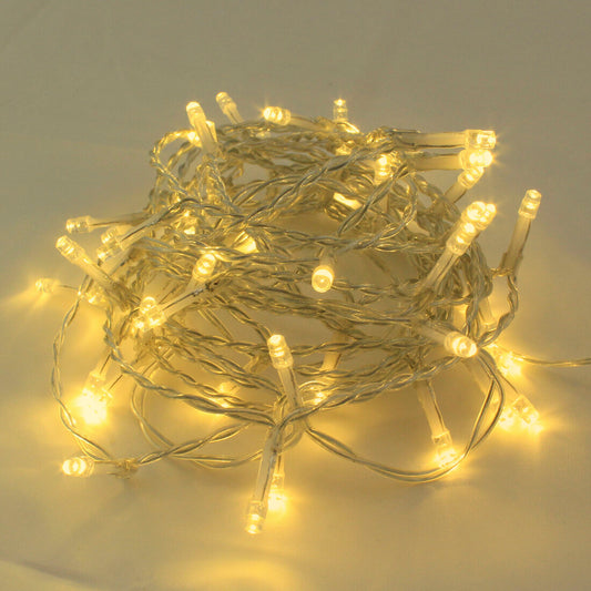 204600019 GUIRNALDA LED TRANSPARENTE 10mts 8 FUNCIONES LUZ CALIDA GSC