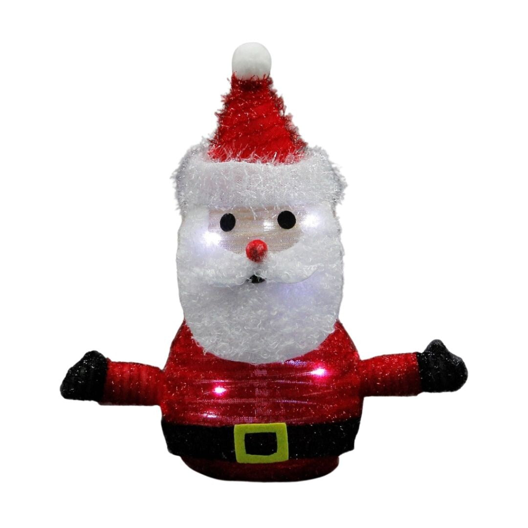 204625011 FOLDABLE BATTERY-OPERATED SANTA CLAUS LED LIGHT COLD WHITE 30cm BAMBASY
