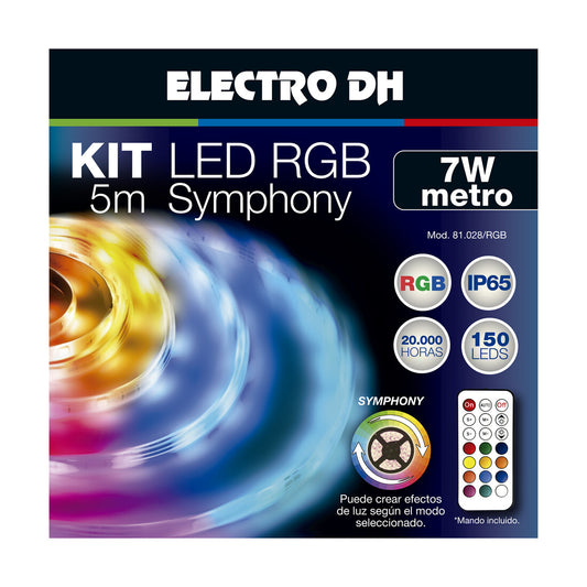 81.028/RGB 5m TIRA LED RGB 7W/m 5V IP65 ELECTRO DH