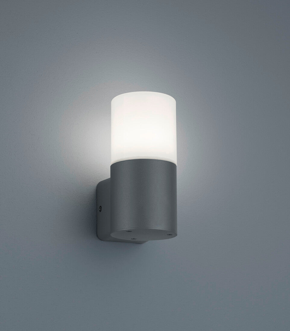 224060142 APLIQUE PARED ALUMINIO ANTRACITA HOOSIC E27 IP44 TRIO