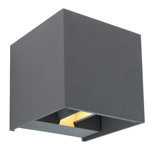34168 APLIQUE  EXTERIOR 1XLED  6W 3000K ALUMINIO ANTRACITA IP54 VERONIKA GLOBO