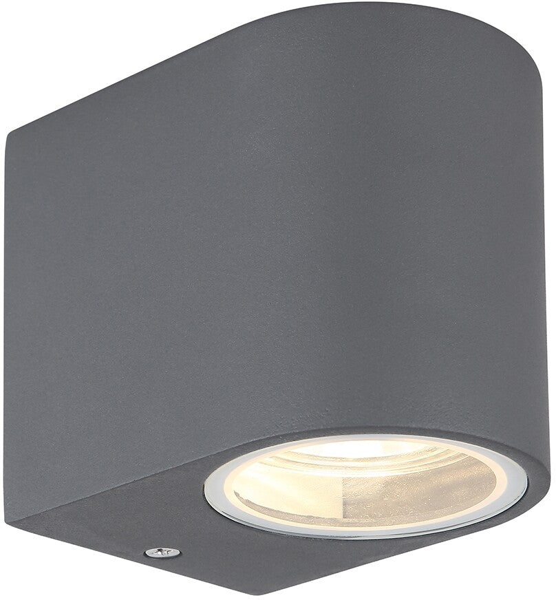 34163 APLIQUE EXTERIOR 1XGU10  35W ALUMINIO ANTRACITA IP44 VERONIKA GLOBO