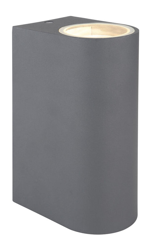 34163-2 APLIQUE  EXTERIOR  2XGU10 35W ALUMINIO ANTRACITA IP44 VERONIKA GLOBO