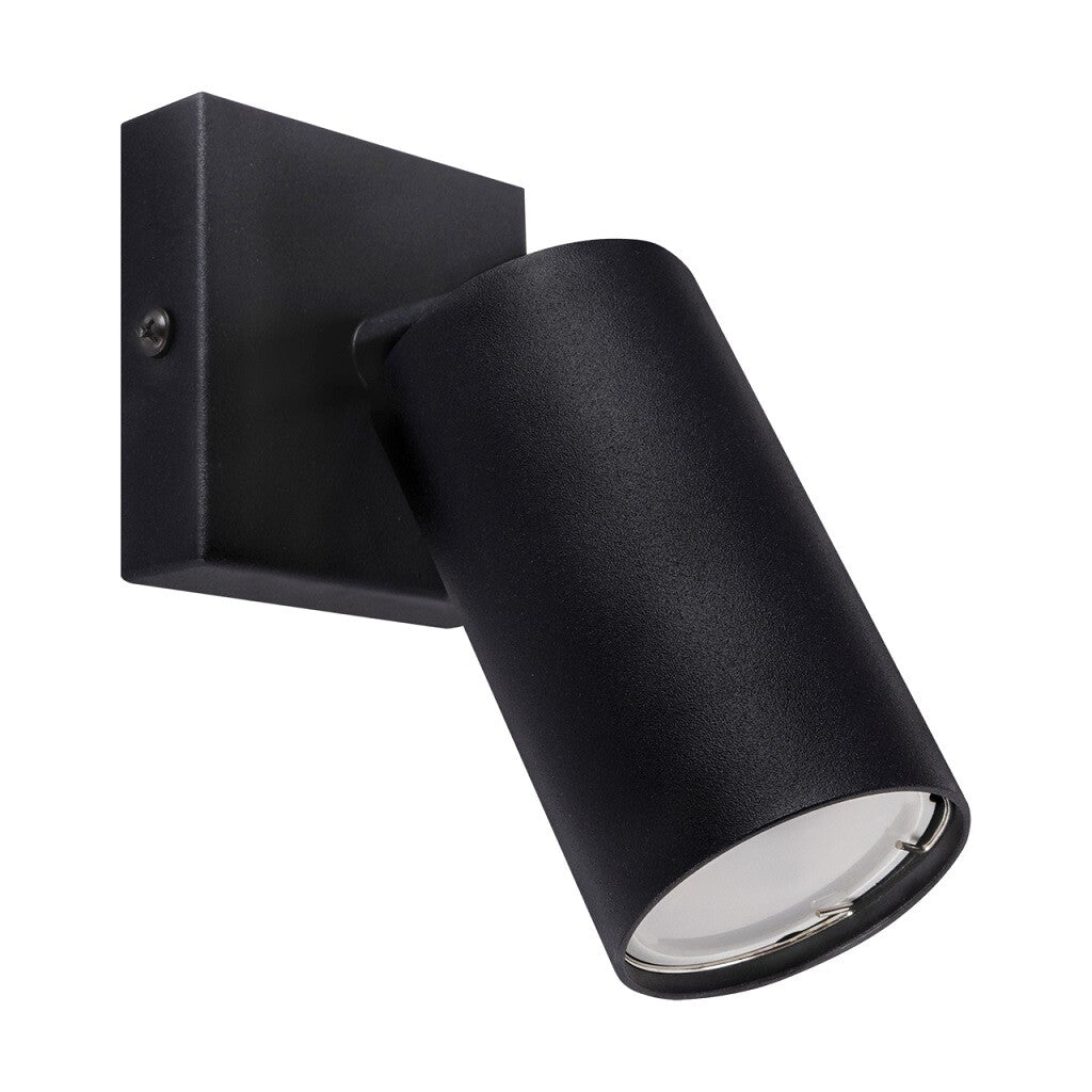 03763 APLIQUE PARED GU10 35W IP20  Ø75 NEGRO MANAM STRÜHM