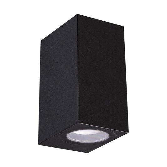 04019 APLIQUE EXTERIOR CUADRADO 2xGU10 2x12W IP54 Ø68 NEGRO GAMP STRÜHM