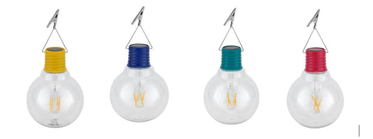 G2306 LAMPARA SOLAR BOMBILLA COLGANTE COLORES GALIX