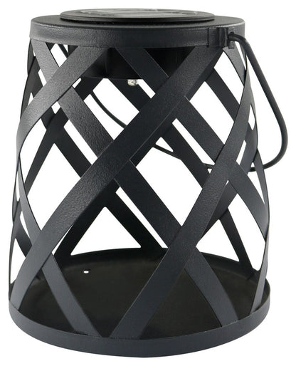 Lámpara Solar Decorativa Metálica Negra Exterior Galix