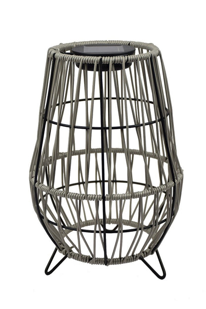 Lámpara Solar Jaula con Patas Metal y Polietileno Galix | Suministros Figmar