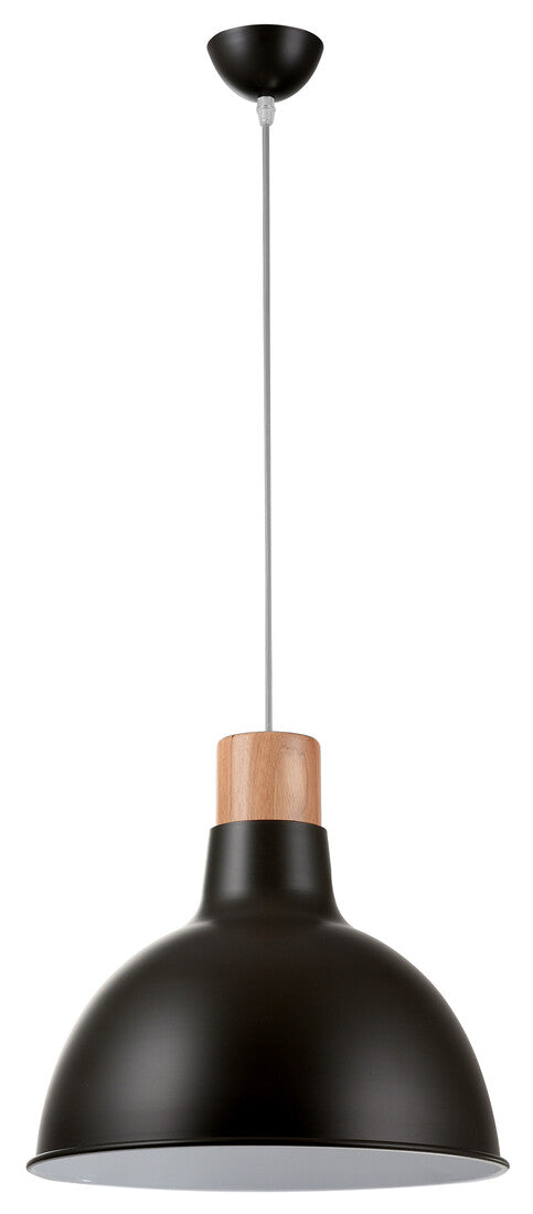 10454 LAMPARA CAMPANA METALICA LAWN NEGRA LEDESMA