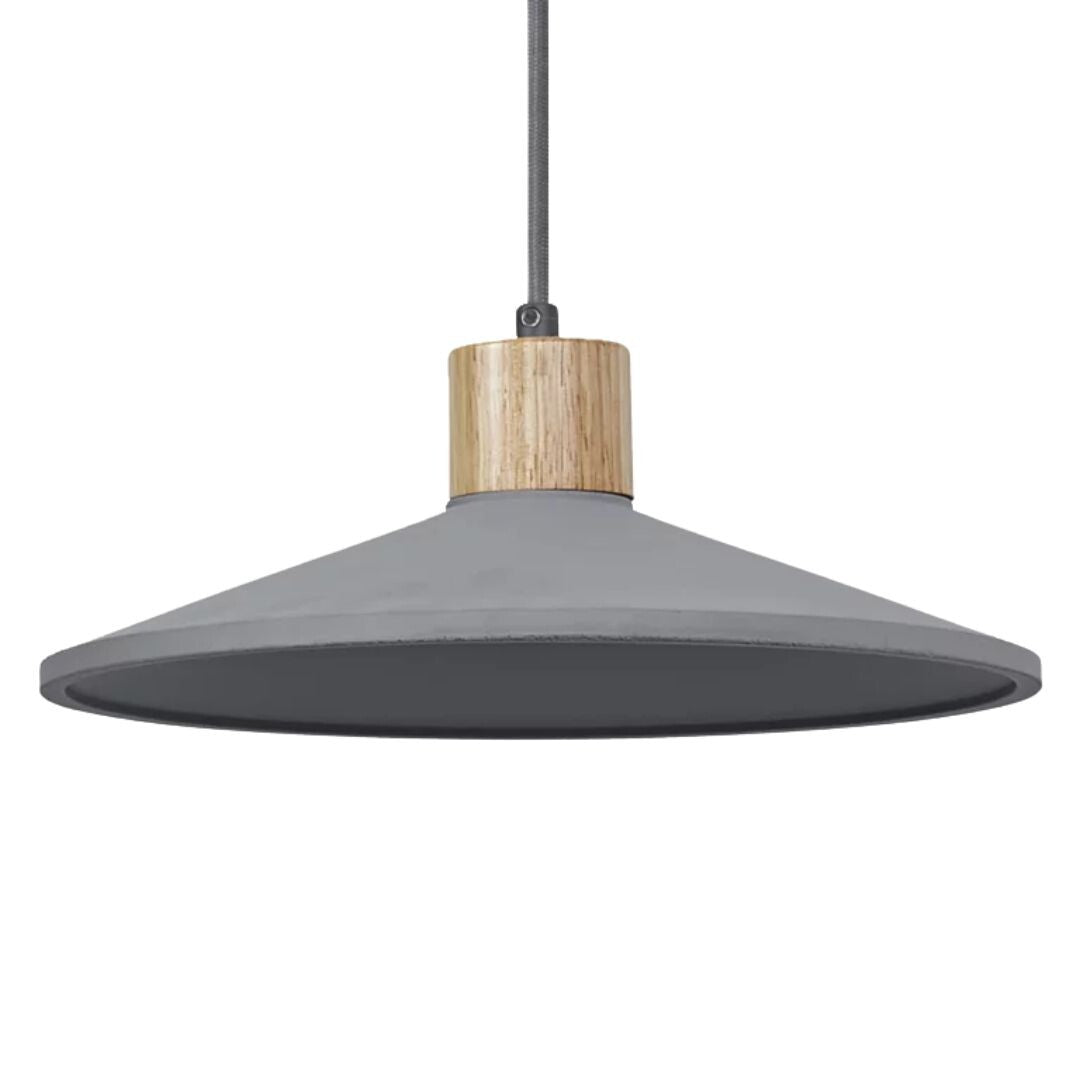 838321 LAMPARA COLGANTE MADERA/CEMENTO GRIS 1xE27 DECOR LEDVANCE