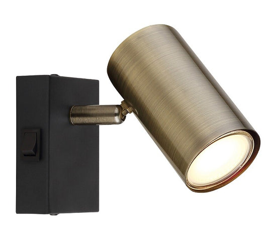 57911-1M FOCO METAL 1xGU10 25W 230V LATON ANTIGUO ROBBY GLOBO