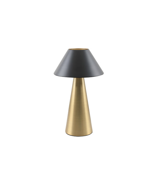 1950944-D TISCHLAMPE 1xE27 PILZFORM METALL SCHWARZ UND GOLD EB
