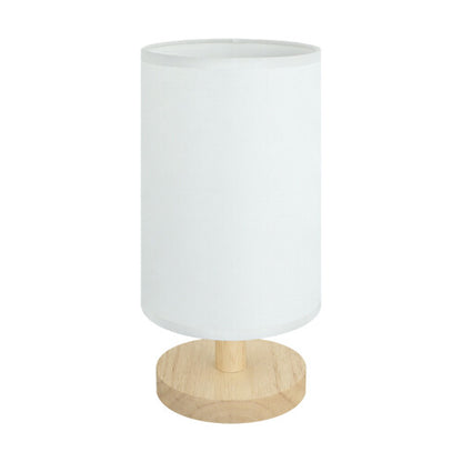 Lámpara Sobremesa Madera y Tela Beige E14 Bela Strühm | Suministros Figmar