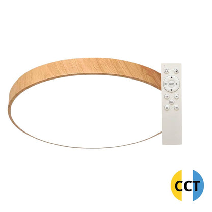 203605073 PLAFON TECHO REDONDO LED ANDRA 24W CCT REGULABLE MADERA GSC
