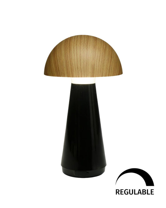 Lámpara de Sobremesa Exterior LED Negro/Haya 3W Regulable Nepal Jueric