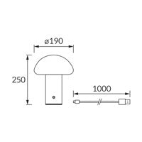 04629 LAMPARA DE SOBREMESA TRUFLA LED 1,5W CCT WENGE STRUHM