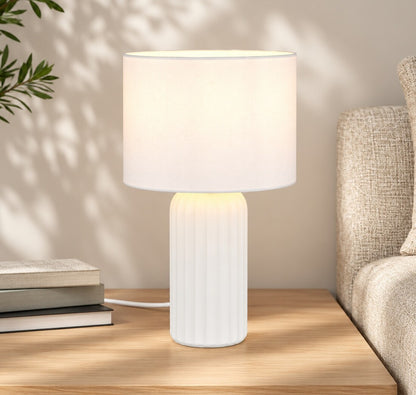 R51811931 LAMPARA DE SOBREMESA BLAIR 36x20cm 1xE27 BLANCO TRIO