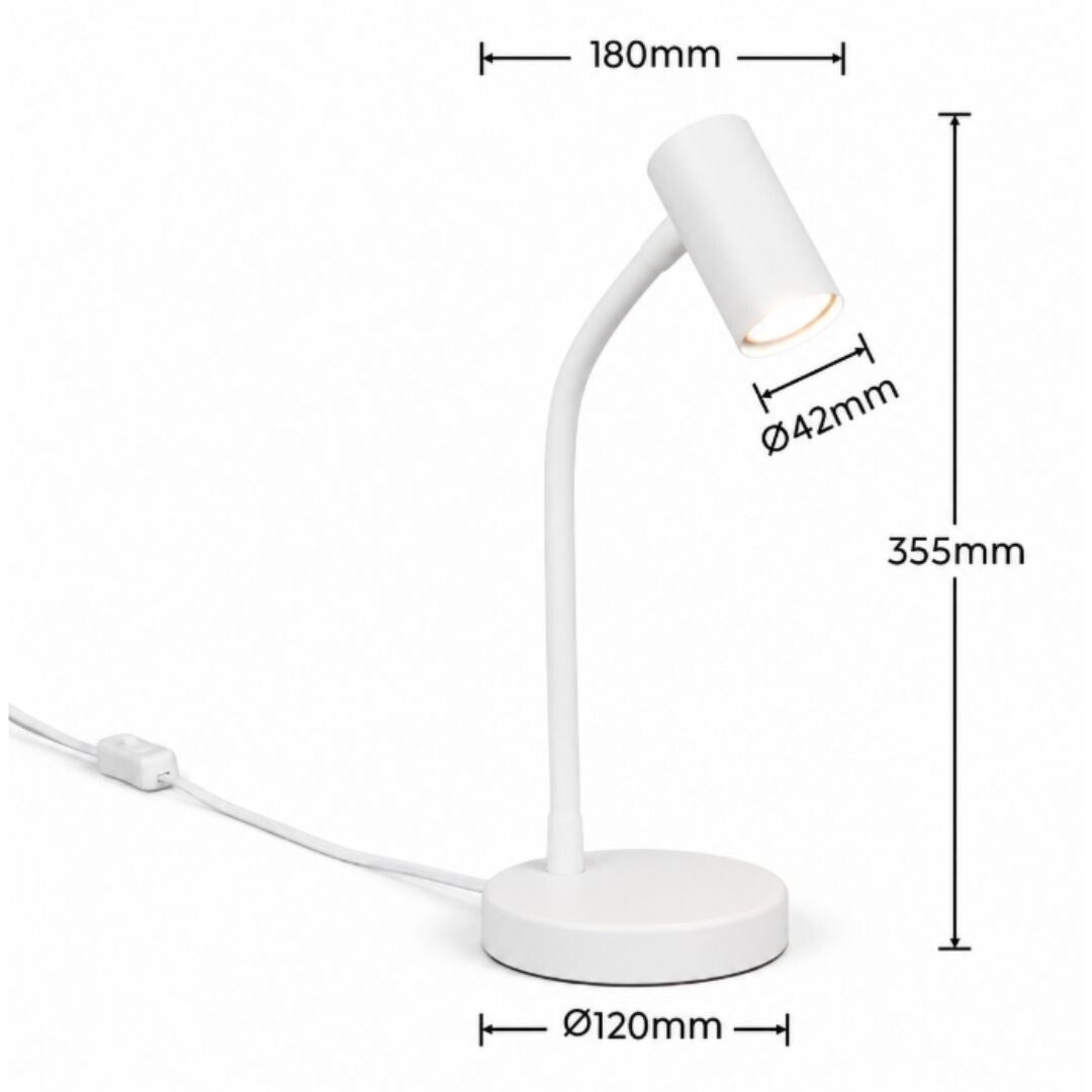 R56851031 LAMPARA DE SOBREMESA TARYN 1xGU10 BLANCO TRIO