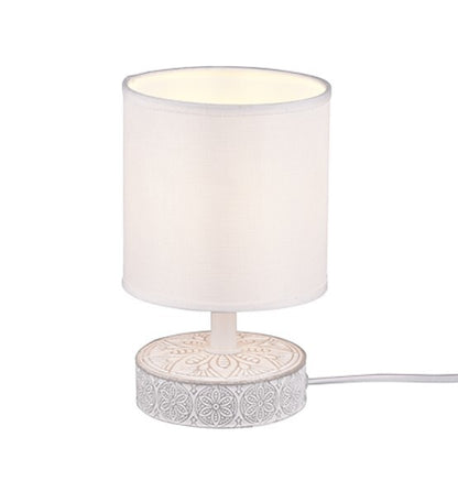 Lámpara Sobremesa Cerámica Blanca E14 IP20 Marie Trio Lighting | Suministros Figmar