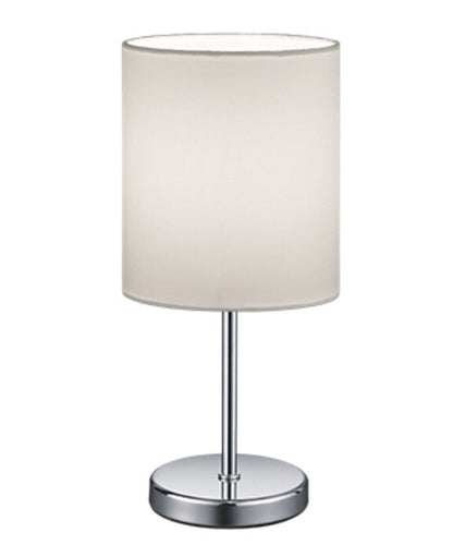 Lámpara Sobremesa Metal y Tela Blanca E14 Jerry Trio Lighting | Suministros Figmar