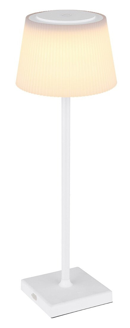 58434W LAMPARA SOBREMESA LED 4W 310Lm IP44 RECARGABLE BLANCA GREGOIR GLOBO