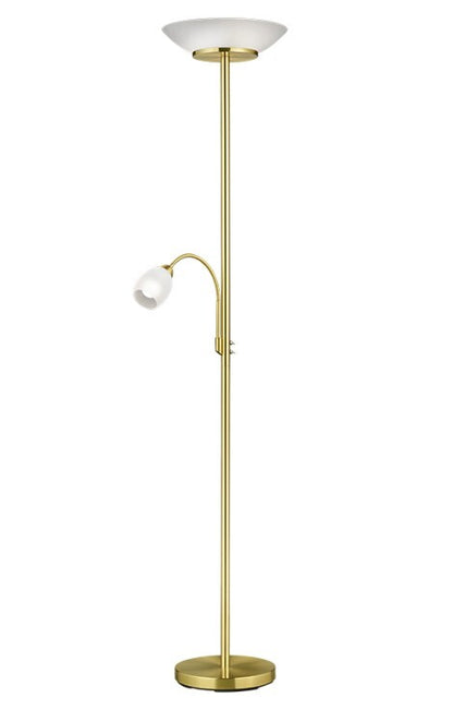 LÁMPARA DE PIE SALÓN GERRY TRIO BRONCE MATE 2xE27+E14 180cm | Suministros Figmar