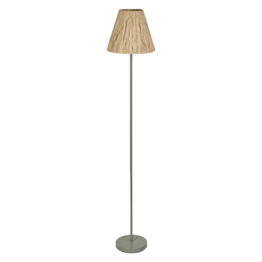 838239 STEHLEUCHTE RAFFIA GRÜN 1xE27 RAFFIA DECOR LEDVANCE