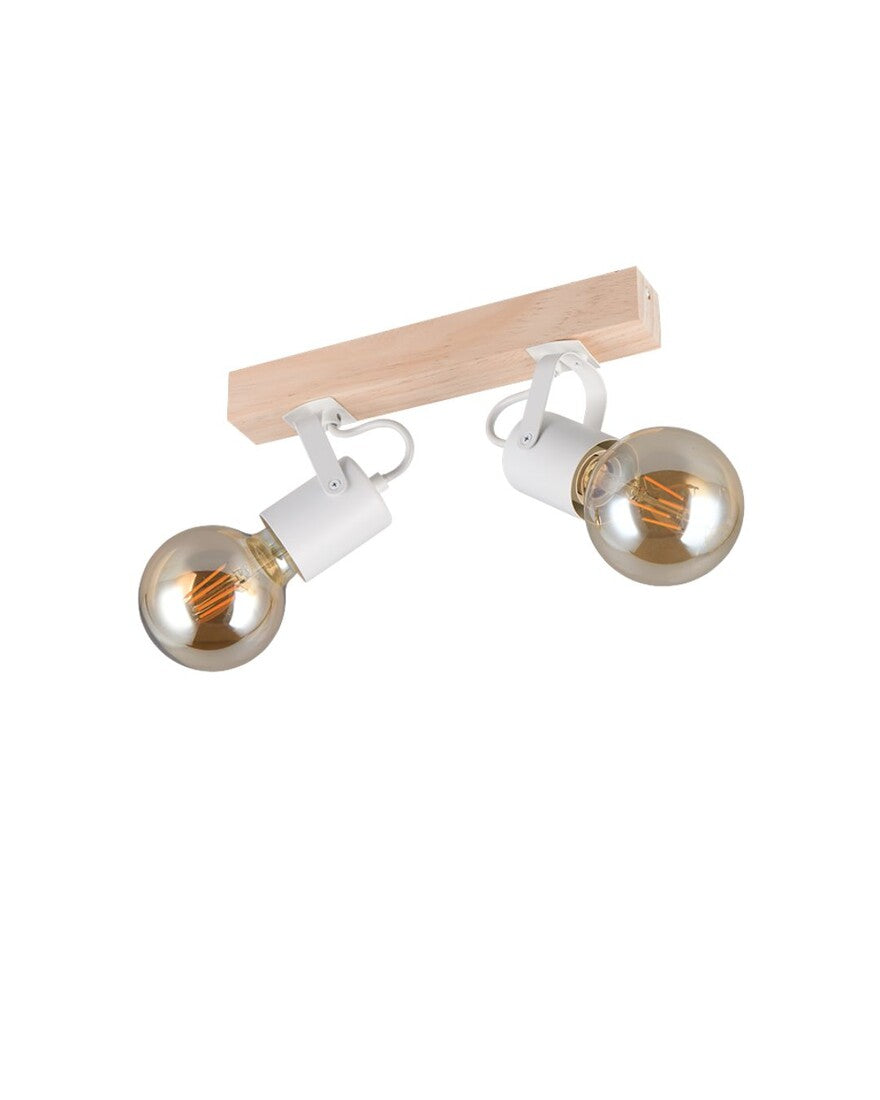 R86662031 REGLETA 2 FOCOS 2xE27 BLANCA LYNAR TRIO