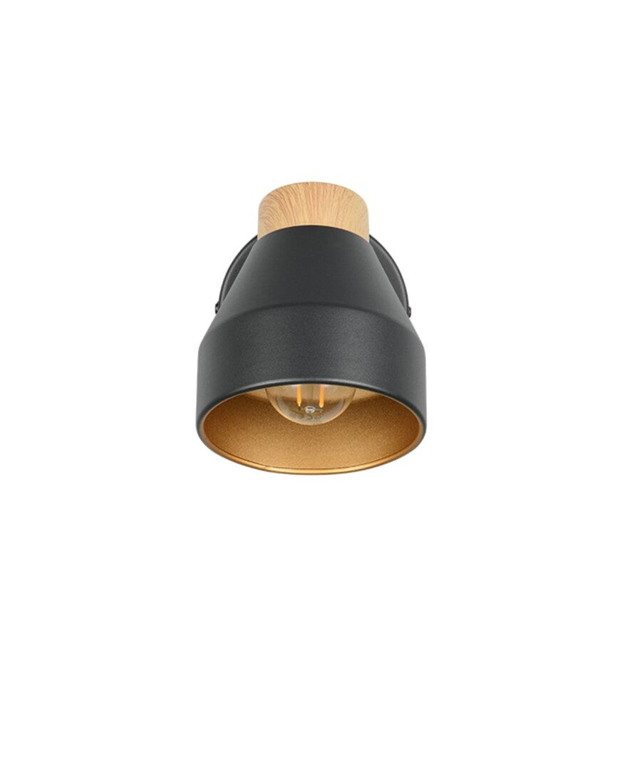 R81921732 FOCO TECHO/PARED 1xE14 VALENTIN NEGRO TRIO