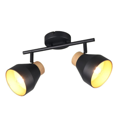 R81922032 FOCO TECHO/PARED 2xE14 VALENTIN NEGRO TRIO