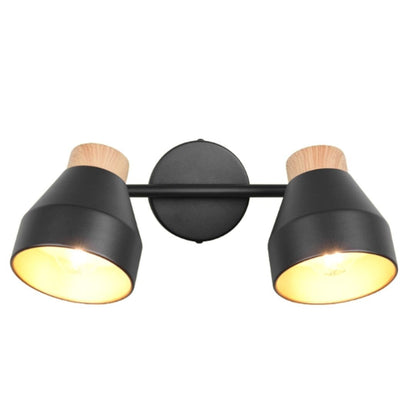 R81922032 FOCO TECHO/PARED 2xE14 VALENTIN NEGRO TRIO