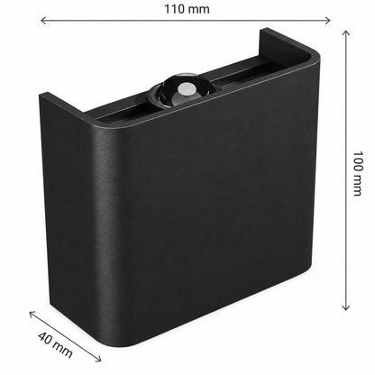 SLIP007015 APLIQUE LED DE PARED NEGRO 2W CCT IP54 LUNARIX SPECTRUM