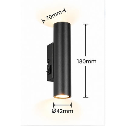 R26852732 APLIQUE DE PARED TARYN 2xGU10 NEGRO TRIO