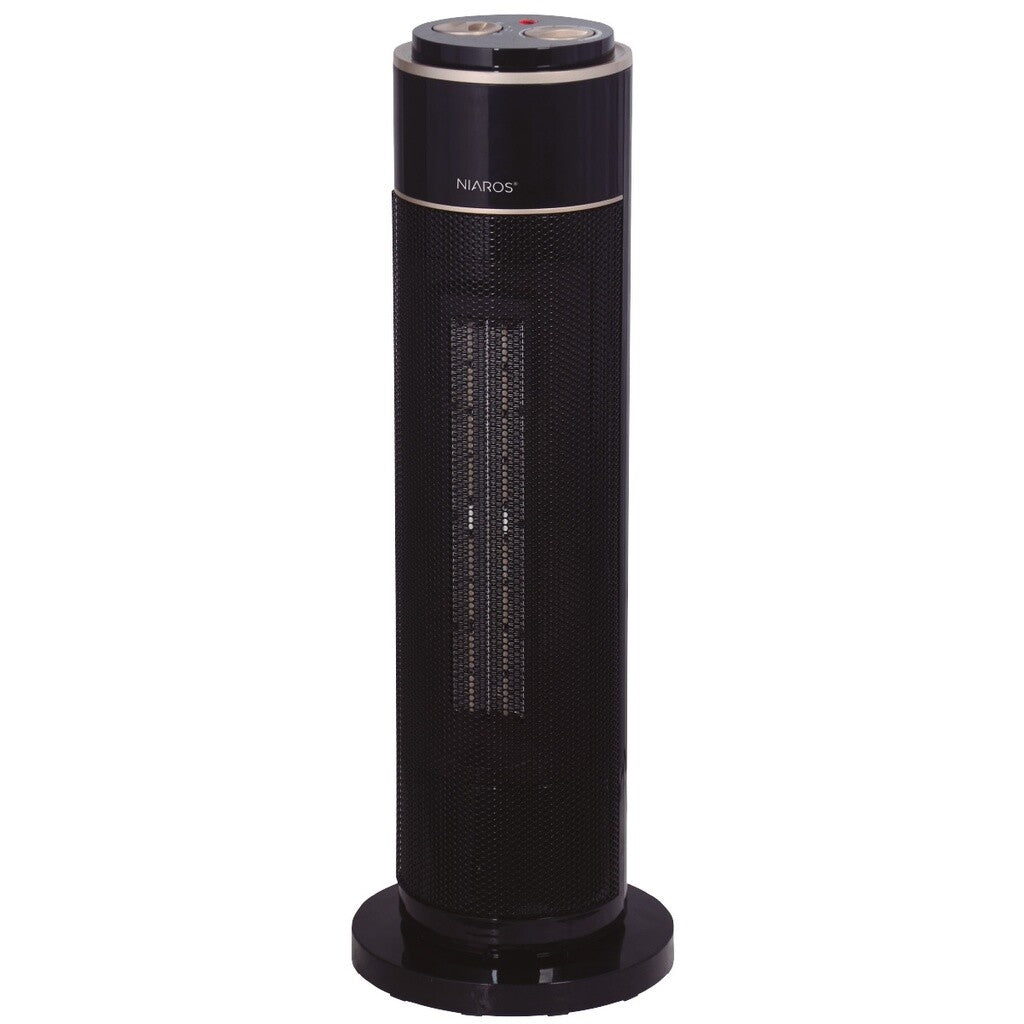 301000030 CALEFACTOR VERTICAL OSCILANTE 2000W NEGRO RINNE NIAROS