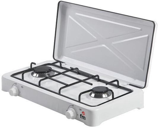 COCINA A GAS DE 2 FUEGOS CON TAPA FM
