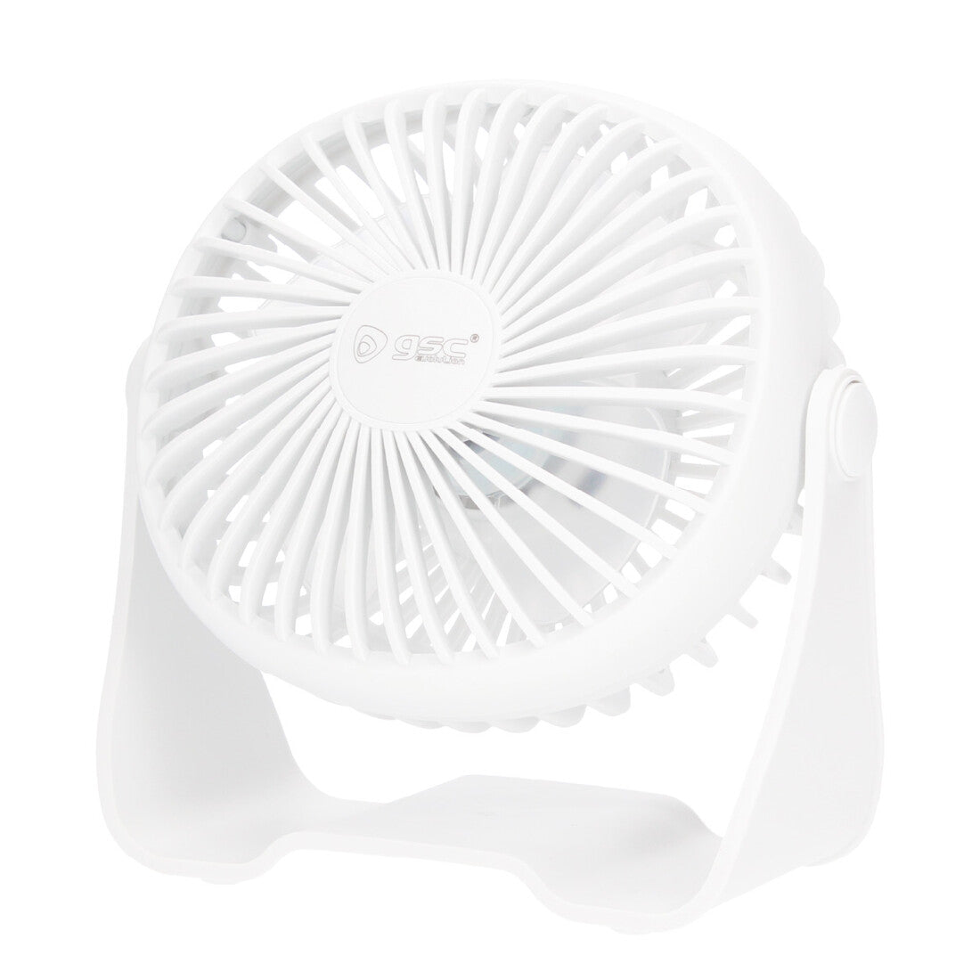 300010019 MINI VENTILADOR SOBREMESA USB 3W Ø15CM BLANCO ALUA GSC