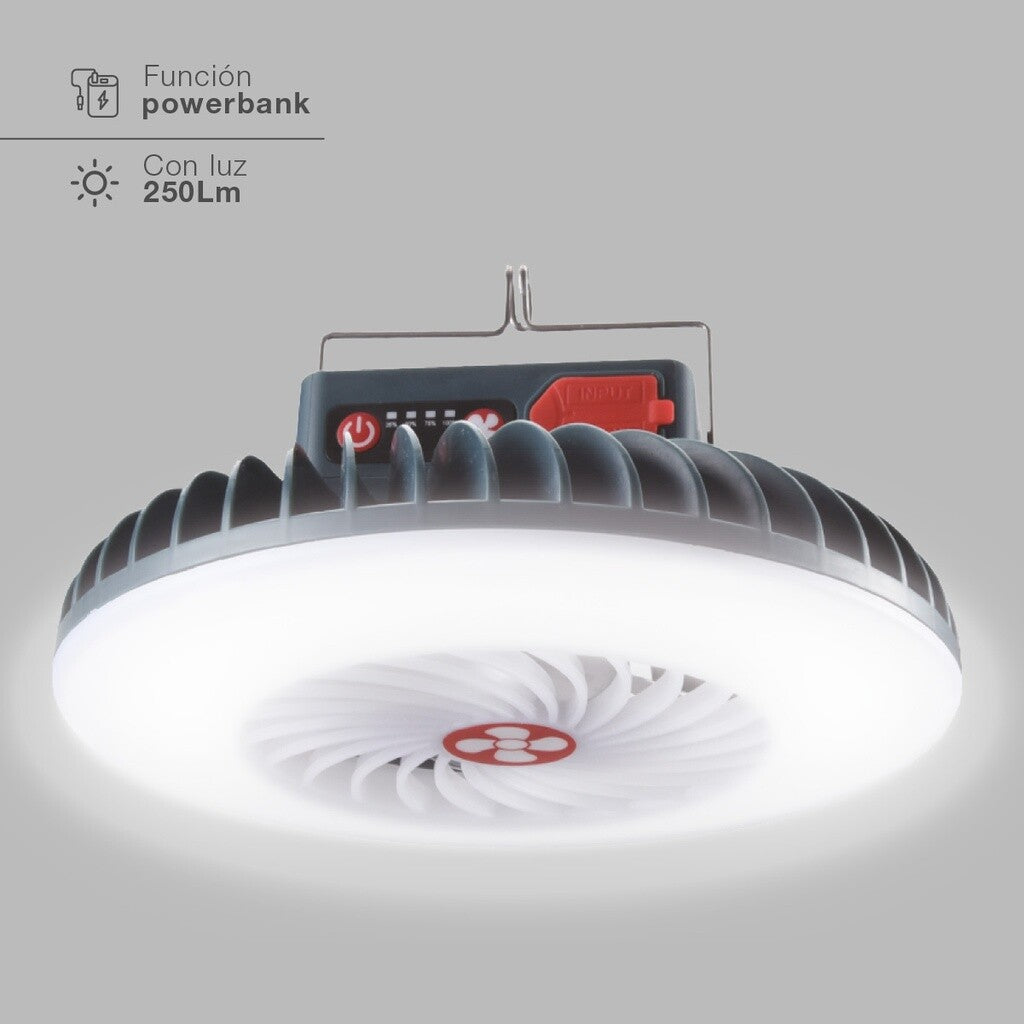 300040005 MINI VENTILADOR SOLAR CON LUZ Y TRIPODE FLEXIBLE TANAMI NIAROS