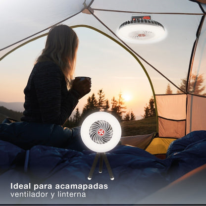 300040005 MINI VENTILADOR SOLAR CON LUZ Y TRIPODE FLEXIBLE TANAMI NIAROS