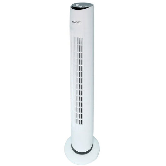 300025003 TURMVENTILATOR MIT FERNBEDIENUNG 45W WEISS NANDI NIAROS