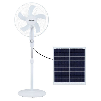 Ventilador Solar Recargable de Pie 15W 3 Velocidades Panel Solar o Carga Eléctrica F-Bright