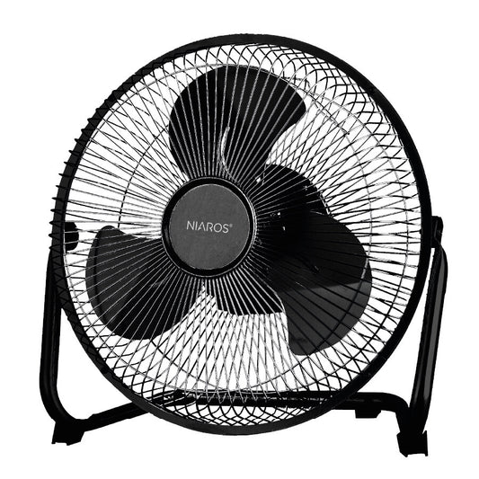300030009 VENTILADOR METALICO SUELO 25W 27cm NEGRO JAFARI NIAROS | Suministros Figmar